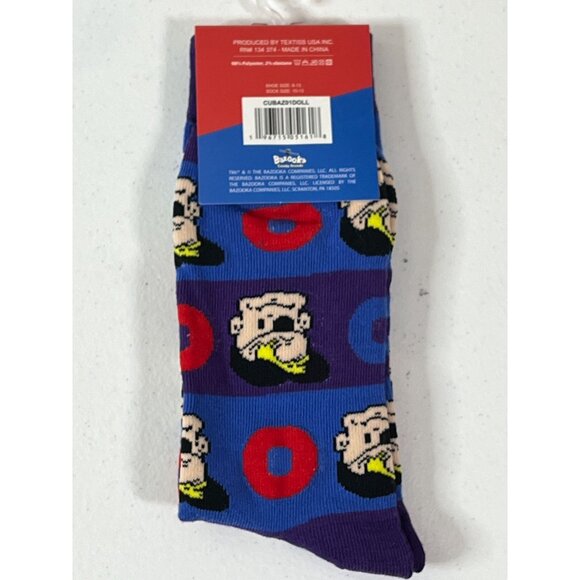 Bazooka Joe Crew Socks Men’s 6–13 Gum Comic Graphic Funny Novelty Gift 1 Pair - Picture 4 of 5